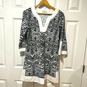 Jude Connally black/white tunic dress